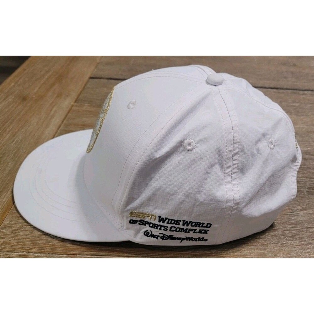 Wellesley Premier Club White Soccer Hat Cap Gold Logo Snapback New England NECSL - Picture 2 of 6